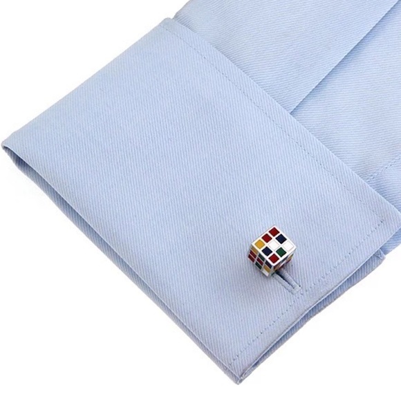 Vintage Colorful Rubix Cube Cufflinks - Picture 8 of 16